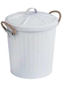 Kosmetikeimer Wenko "Gara", wei&szlig;, B:24cm H:28,5cm T:23cm, Stahl, M&uuml;lleimer, Kosmetikeimer