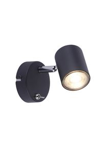 JUST LIGHT LED Wandleuchte "TARIK", grau (anthrazit), 1, 1 Stk., Leuchten, LED, LED Wandleuchte