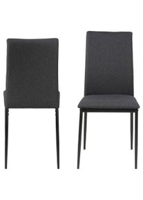 Esszimmerstuhl ACTONA GROUP "Demina", grau, B:43,5cm H:92cm T:53cm, St&uuml;hle, Esszimmerstuhl, in Samtvelours oder Kunstleder