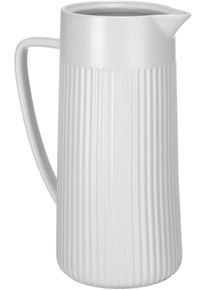Sch&ouml;ner Wohnen Kollektion Karaffe "REFIA", wei&szlig;, B:16,5cm H:22cm T:10,5cm &Oslash;:10,5cm, Steinzeug, SCH&Ouml;NER WOHNEN-KOLLEKTION, Karaffen, Karaffe, Keramik Krug, 1,25l mit eleganter Rifferlung