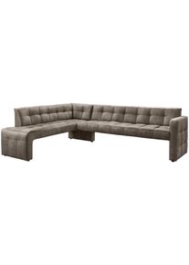 Essbank exxpo - SOFA FASHION "Barista, bequem und elegant, hohe Bodenfreiheit", braun (dolphin), B:265cm H:83cm T:199cm, Sitzb&auml;nke, Essbank, Eckbank Barista bequem und elegant, hochwertige Detailverarbeitung