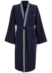 Herrenbademantel Lacoste "LCLUB" Gr. XL, marine, XL, Frottier, Hausm&auml;ntel, Herrenbademantel, mit Label-Applikationen
