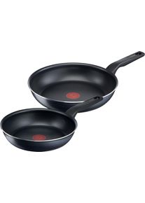 Pfannen-Set Tefal "XL Force", schwarz, B:30cm L:46cm &Oslash;:28cm, Pfannen, Pfannen-Set, Antihaft, Thermo-Signal, tiefe Form, alle Herdarten au&szlig;er Induktion