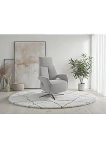 Sit & More TV-Sessel SIT & MORE "TV Lazy", silber, B:75cm H:117cm T:85cm, 98% Polyester 2% Polyamid, Sessel, TV-Sessel, zur Auswahl mit Herz-Waage-Position