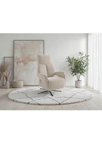 Sit & More TV-Sessel SIT & MORE "TV Lazy", creme, B:75cm H:113cm T:85cm, 100% Polyester, Sessel, TV-Sessel, zur Auswahl mit Herz-Waage-Position