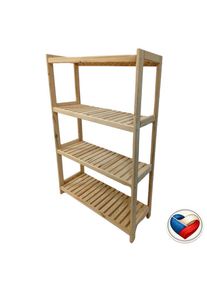 Fa polc 4 polccal 133&times;70&times;33 cm fenyő cseh gy&aacute;rtm&aacute;ny