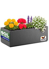 Casaria Bloempot Ethica Antraciet plastic 80x36x36cm