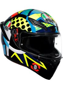AGV K1 S Rossi Winter Test 2020 S26, kask pełnotwarzowy , kolor: Niebieski/Neonowyowy-Ż&oacute;łty/Czerwony/Zielony , rozmiar: XXL