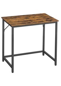 Mid.you , Braun, Schwarz , Metall, Holzwerkstoff , Holzoptik , quadratisch , 50x75.5x80 cm , h&ouml;henverstellbar , B&uuml;rom&ouml;bel, Schreibtische, Computertische