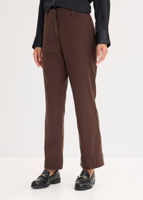 bonprix Femei Pantaloni de costum cu șlițuri, maro, 36