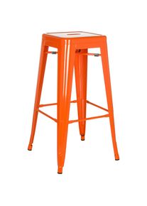 Mid.you , Orange , Metall , 44x77x44 cm , stapelbar , Esszimmer, Barm&ouml;bel, Barhocker