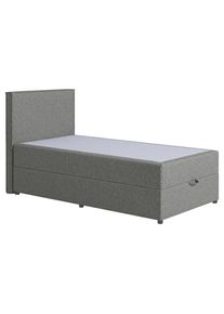 M&Ouml;BELIX M&ouml;belix , Grau , Textil, Holzwerkstoff , H3 , 100x200 cm , Bettkasten, gepolstertes Kopfteil , Schlafzimmer, Betten, Boxspringbetten