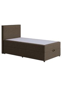 M&Ouml;BELIX M&ouml;belix , Braun , Textil, Holzwerkstoff , H3 , 100x200 cm , Bettkasten, gepolstertes Kopfteil , Schlafzimmer, Betten, Boxspringbetten