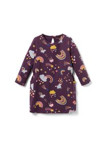 Tchibo - Kinder-Jerseykleid - M&auml;dchen - Gr. 122/128 - dunkellila/print