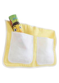 Mid.you , Gelb, Wei&szlig; , Textil , Uni , 2 F&auml;cher , 56x32x2 cm , Kinder- & Jugendzimmer, Kinderbetten, Kinderbett-Zubeh&ouml;r