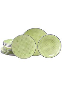 Creatable , Wei&szlig;, Hellgr&uuml;n , Keramik , Mosaik , stapelbar , Kochen & Essen, Geschirr, Geschirrsets, Tafelservices