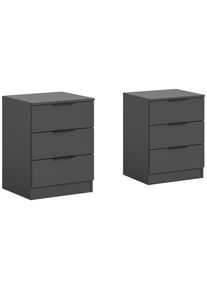 Nachtk&auml;stchenset KOPENHAGEN ca.45x60x40cm Anthrazit