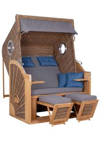 Strandkorb XL Sun Braun/Grau