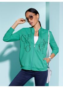 Dames Shirtjasje met naadzakken in blauwgroen ,maat 36, WITT, 50% Katoen, 50% Polyester