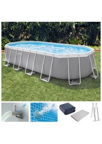 Framepool Intex "Prism Frame", grau, B:305cm H:122cm L:610cm, Schwimmbecken, Framepool, 5-tlg., BxLxH: 305x610x122 cm