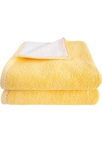 Handt&uuml;cher Dyckhoff "Pure Natural Uni", gelb, B:50cm L:100cm, Frottier, Baumwolle, Handt&uuml;cher, Handt&uuml;cher, BIO Baumwolle, GOTS
