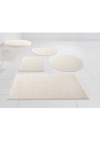 Badematte OTTO HOME "Dalia, Badvorleger, Badezimmer Teppich" Gr. 8, beige (natur), H:4mm, Baumwolle, Badematten, Badematte, Baumwolle, Badteppich, Badematten auch als 2-teiliges Set erh&auml;ltlich