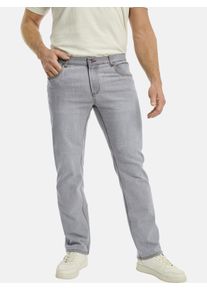 5-Pocket-Jeans Jan Vanderstorm "Tiefbundjeans SEIBOLD", Herren, Gr. 36, N-Gr, grau (hellgrau), Obermaterial: 78% Baumwolle CO. 20% Polyester COOLMAX PES(Coolmax). 2% Elasthan EL., Jeans 5-Pocket-Jeans