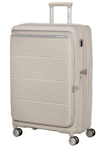 Hartschalen-Trolley Samsonite "PARALUX, verschiedene Gr&ouml;&szlig;en und Farben", Damen, Gr. B/H/T: 50cm x 75cm x 31cm 105 l, stone grau, Polypropylen, Koffer Hartschalen-Trolley, mit arretierbarem und versenkbarem Druckknopf-Trolleysystem