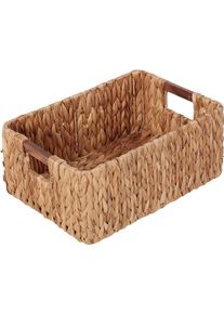 Organizer Home Affaire "Flechtkorb", beige (natur), Geflecht Wasserhyazinthe, Aufbewahrungsboxen, Organizer, Aufbewahrungskorb, (B/T/H): 39/27/16 cm
