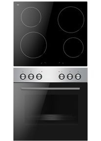 Amica Induktions Herd-Set "EHI 935 331 E", Energieeffizienz: A, edelstahl, Herdsets, Komfort pur: beste Sicht, leicht reinigen, sicher kochen, Induktions Herd-Set