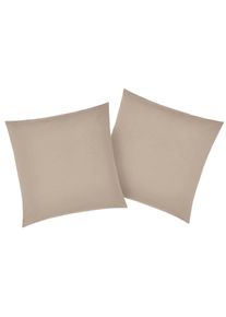 Kissenbez&uuml;ge OTTO HOME "Luisa", mocca, B:40cm L:40cm, Renforc&eacute;, Obermaterial: 100% Baumwolle, Kissenbez&uuml;ge, Kissenbez&uuml;ge, aus 100% Baumwolle, mit Rei&szlig;verschluss, atmungsaktiv, uni