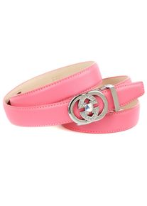 Lederg&uuml;rtel Anthoni Crown, Damen, Gr. 75, rot, Leder, unifarben, G&uuml;rtel Lederg&uuml;rtel, Eleganter Klassiker in schwarz mit Glitzersteinen