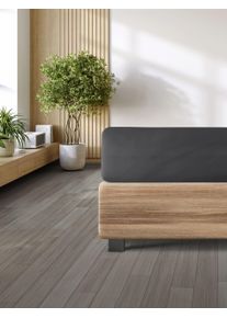 Spannbettlaken Irisette "Porto 20", anthrazit, B:180cm L:200cm, Jersey, Obermaterial: 95% Baumwolle, 5% Elasthan, Bettlaken, Spannbettlaken, besonders elastisch