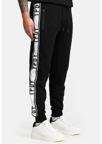 Jogginghose Trueprodigy "Weston Kontraststreifen in wei&szlig; mit Logo", Damen, Gr. M, N-Gr, schwarz, Obermaterial: 70% Baumwolle CO. 30% Polyester PES., regular fit, Hosen Jogginghose