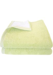 Handt&uuml;cher Dyckhoff "Pure Natural Uni", gr&uuml;n, B:50cm L:100cm, Frottier, Baumwolle, Handt&uuml;cher, Handt&uuml;cher, BIO Baumwolle, GOTS