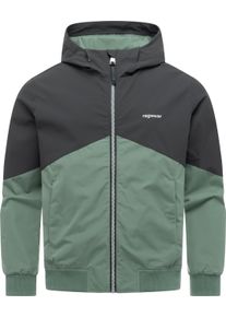 Funktionsjacke Ragwear "Funktionsjacke Sherwend", Gr. S, baltic, Obermaterial: 94% Polyester PES. 6% Elasthan EL. 100% Polyester PES. Obermaterial: Futter: 100% Polyester PES., gerade, hoch geschlossener Ausschnitt, &Auml;rmel ohne &Auml;rmelschlitz Rippstrickb&uuml;ndchen, Jacken Funktionsjacke, Wasserdichte leichte &Uuml;bergangsjacke mit Kapuze