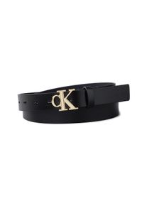 Lederg&uuml;rtel Calvin Klein Jeans "Monogram Plaque Buckle 30MM", Damen, Gr. 11,5, schwarz, Rindsleder, unifarben, G&uuml;rtel Lederg&uuml;rtel, mit Logoschnalle