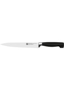 Fleischmesser Zwilling "VIER STERNE", schwarz, Klingenl&auml;nge 20cm, Spezialklingenstahl, Stahl, Kochmesser, Fleischmesser, 20 cm