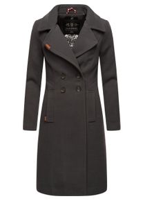 Wintermantel Navahoo "Wintermantel Wooly", Damen, Gr. L, grau (anthrazit), Obermaterial: 90% Polyacryl PAN. 8% Viskose CV. 2% Elasthan EL. Obermaterial: Futter: 100% Polyester PES., M&auml;ntel Wintermantel