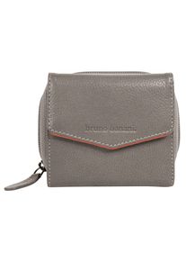 Geldb&ouml;rse Bruno Banani, Damen, grau, Leder, leicht gl&auml;nzend, unifarben, Kleinlederwaren Geldb&ouml;rse, echt Leder