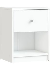 Nachtkommode Home Affaire "May, Nachttisch, Nachtschrank, Beistelltisch", wei&szlig;, B:37,9cm H:48,4cm T:30,1cm, Holzwerkstoff, Sideboards, Nachtkommode, mit 1 Schublade und einem offenen Fach, Breite 38 cm, H&ouml;he 48 cm