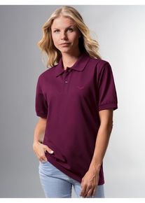 Poloshirt TRIGEMA "TRIGEMA Poloshirt DELUXE Piqu&eacute;", Damen, Gr. M, rot (sangria), Piqu&eacute;, 100% Baumwolle, Basic, lang, ohne Ausschnitt, Shirts Poloshirt