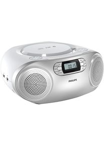 Philips Boombox "TAZ2000S/10", silber, B:28,5cm H:12,5cm T:24,5cm, Radios, Boombox