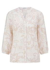 Peter Hahn - Bluse mit V-&Ouml;ffnung, beige, Gr. 40, Viskose