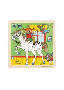 Astrid Lindgren Puzzle 16 Pcs Pippi Longstocking - Square Horse Holz
