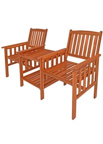 Casaria Ławka ogrodowa Acacia Wood z tablicą 164x63x91cm