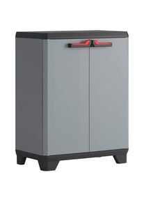 Keter Mehrzweckschrank, Grau, Rot, Schwarz, Kunststoff, 1 F&auml;cher, 68x90x39 cm, Waschk&uuml;che, Mehrzweckschr&auml;nke