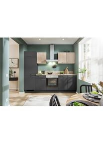 Pino , Graphitfarben , Holzwerkstoff , 1 Schublade(n) Schubladen , 260 cm , in den Filialen individuell planbar, seitenverkehrt erh&auml;ltlich, in den Filialen verschiedene Griffe erh&auml;ltlich, Zusatzausstattung erh&auml;ltlich, in den Filialen verschiedene Arbeitsplatten erh&auml;ltlich, verschiedene Arbeitsh&ouml;hen m&ouml;glich, h&ouml;henverstellbare F&uuml;&szlig;e, vormontierter Korpus , K&uuml;che, K&uuml;chenbl&ouml;cke, K&uuml;chenzeilen