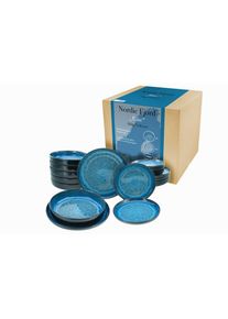 Creatable , Blau , Keramik , lebensmittelecht , Kochen & Essen, Geschirr, Geschirrsets, Tafelservices