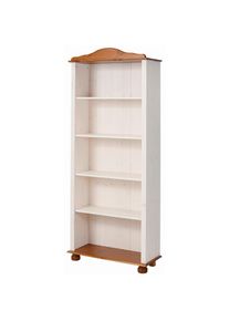 Mid.you , Wei&szlig;, Honig , Holz , Kiefer,Kiefer , massiv,massiv , Holz , 4 F&auml;cher , 77x181x31 cm , stehend , Kleinm&ouml;bel, Regale, B&uuml;cherregale